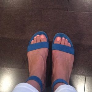 Gianvitto Rossi light blue suede sandals